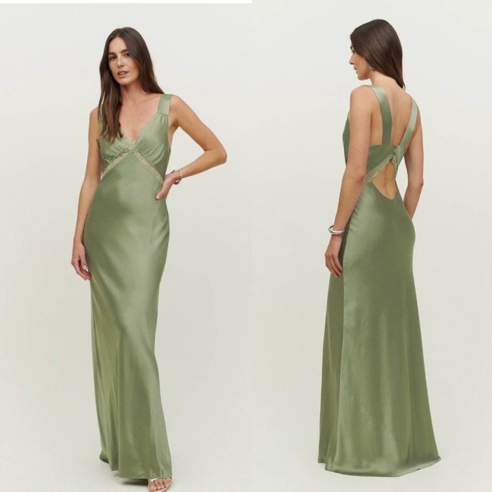 Reformation Chania Maxi Dress Sage never worn with Tags